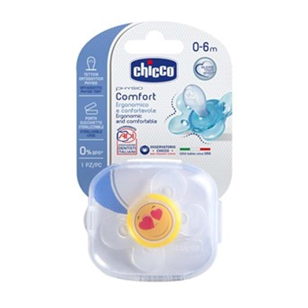 Chicco Physio Comfort Silikon Emzik Smile 0 Ay +