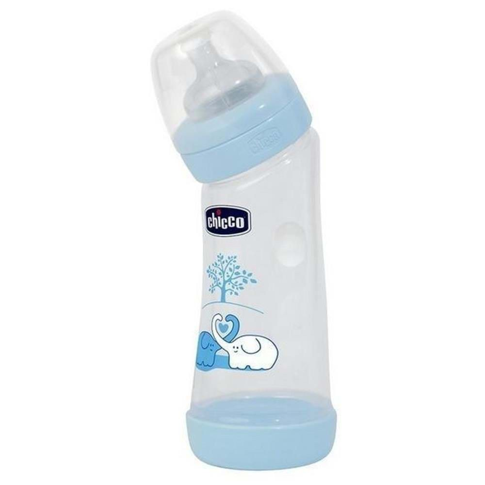 Chicco Eğimli Biberon 250 ml - Mavi