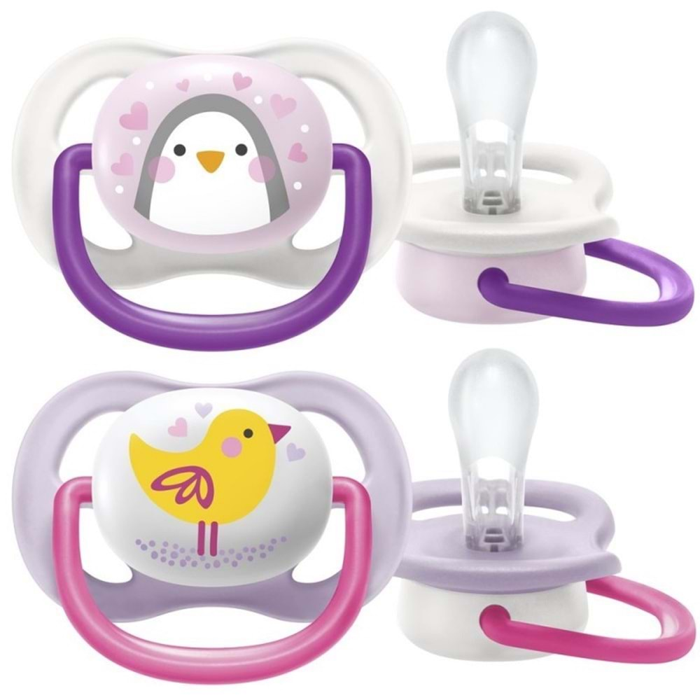 Philips Avent Ultra Air Animals 2li Emzik 0-6 Ay - Kız