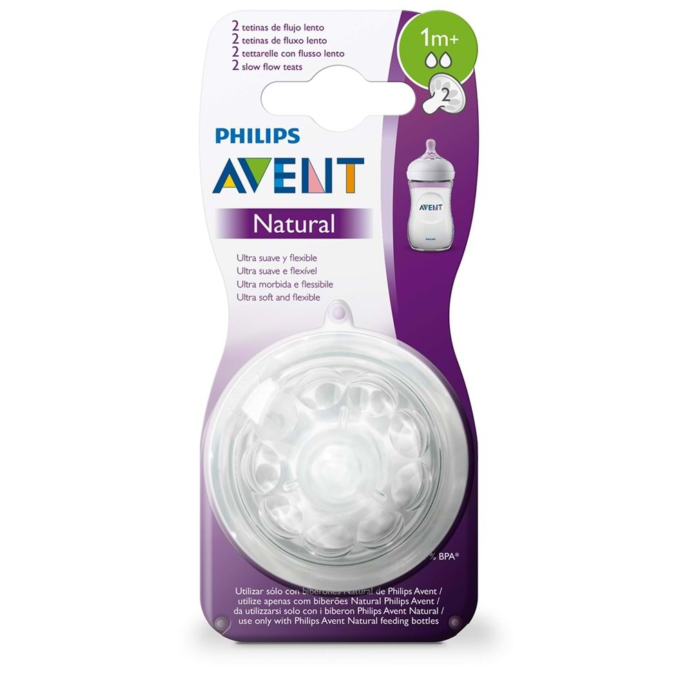 Philips Avent Natural Biberon Emziği +1 Ay 2li