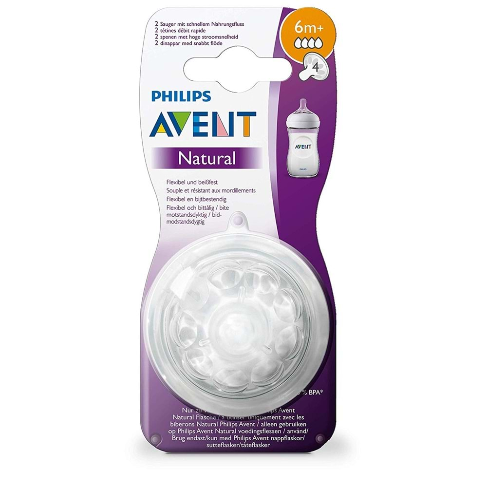 Philips Avent Natural Biberon Emziği +6 Ay 2li