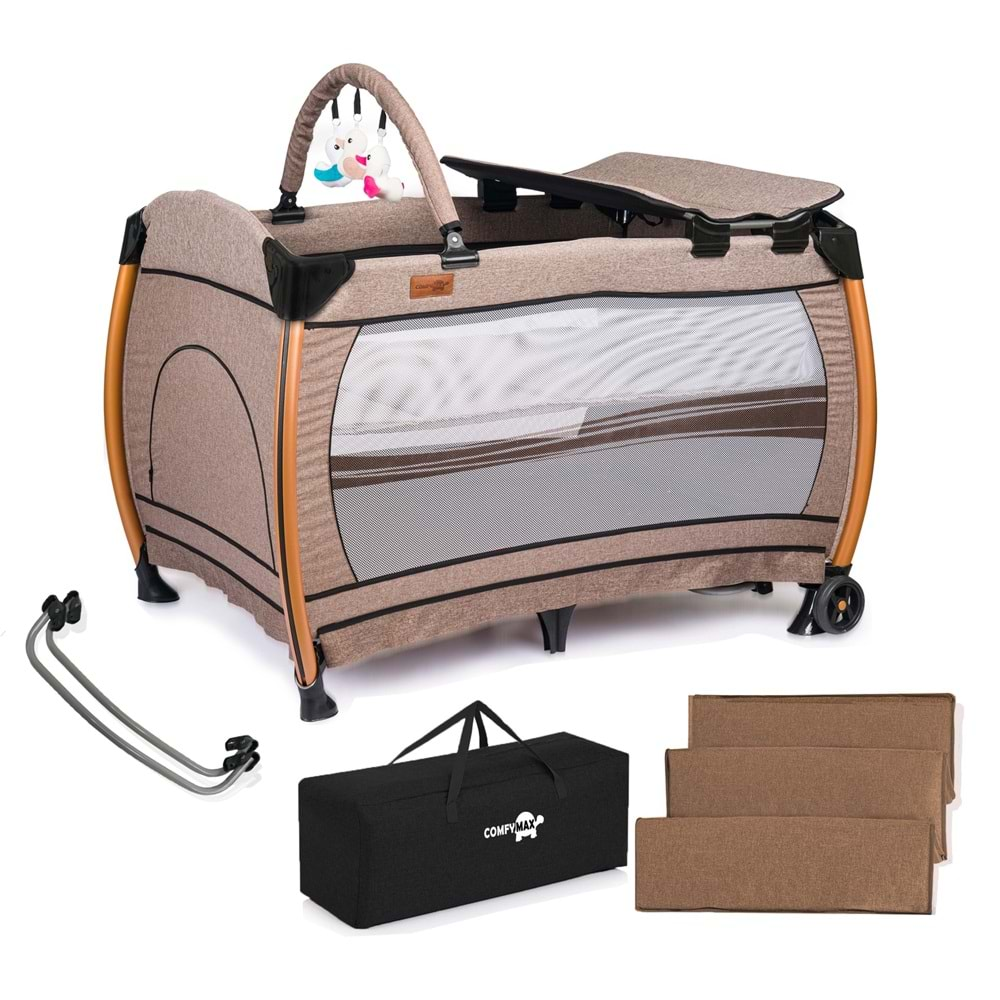 Comfymax Power Park Yatak Oyun Parkı 70x110 - Wood Brown