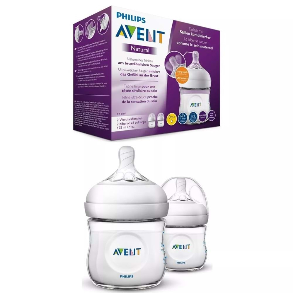 Avent Natural PP Biberon 125 ml 2'li