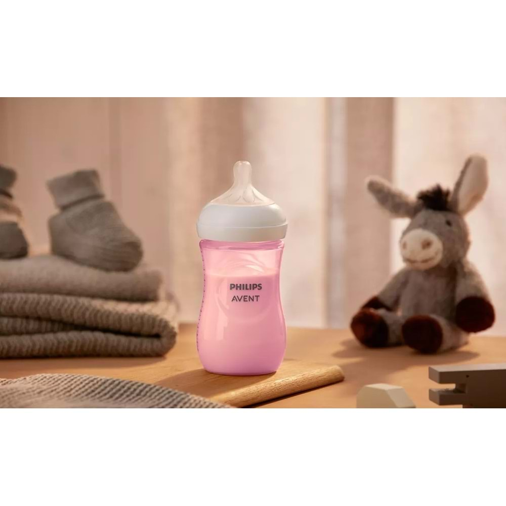 Philips Avent Natural Response PP Pembe Biberon 1+ Ay 260 ml SCY903/11