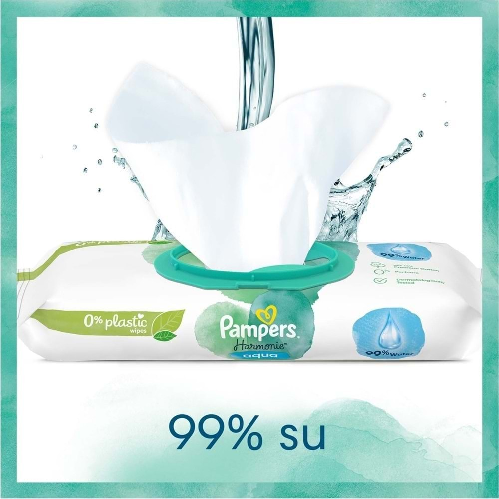 Prima Pampers Harmonie Aqua Yenidoğan Islak Havlu 48 li