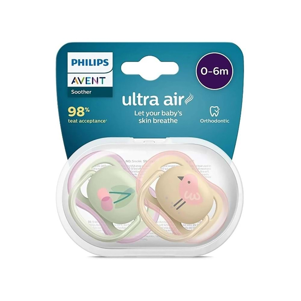 Philips Avent Ultra Air Emzik 0-6 Ay 2li Kız SCF085/59