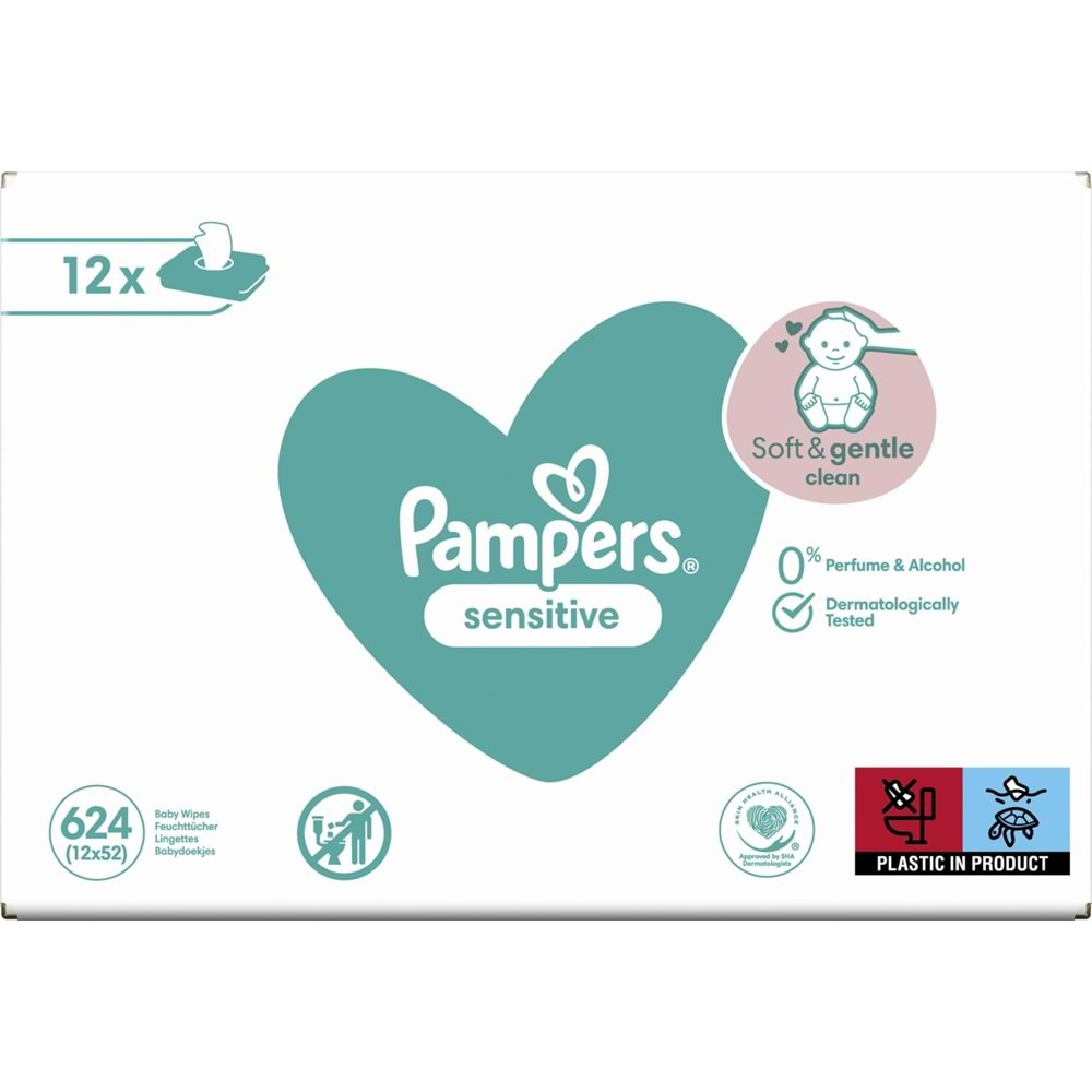 Prima Pampers Sensitive Hassas Islak Bebek Havlusu 52x12 Adet (624 Yaprak)