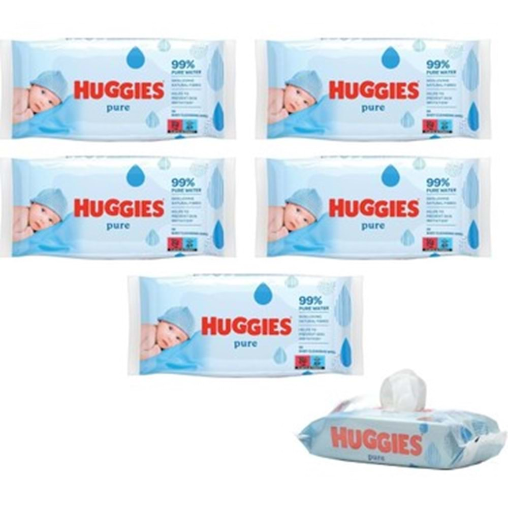 Huggies Pure Yenidoğan Hassas Islak Havlu 72 Yaprak 5'li Paket (432 Yaprak)