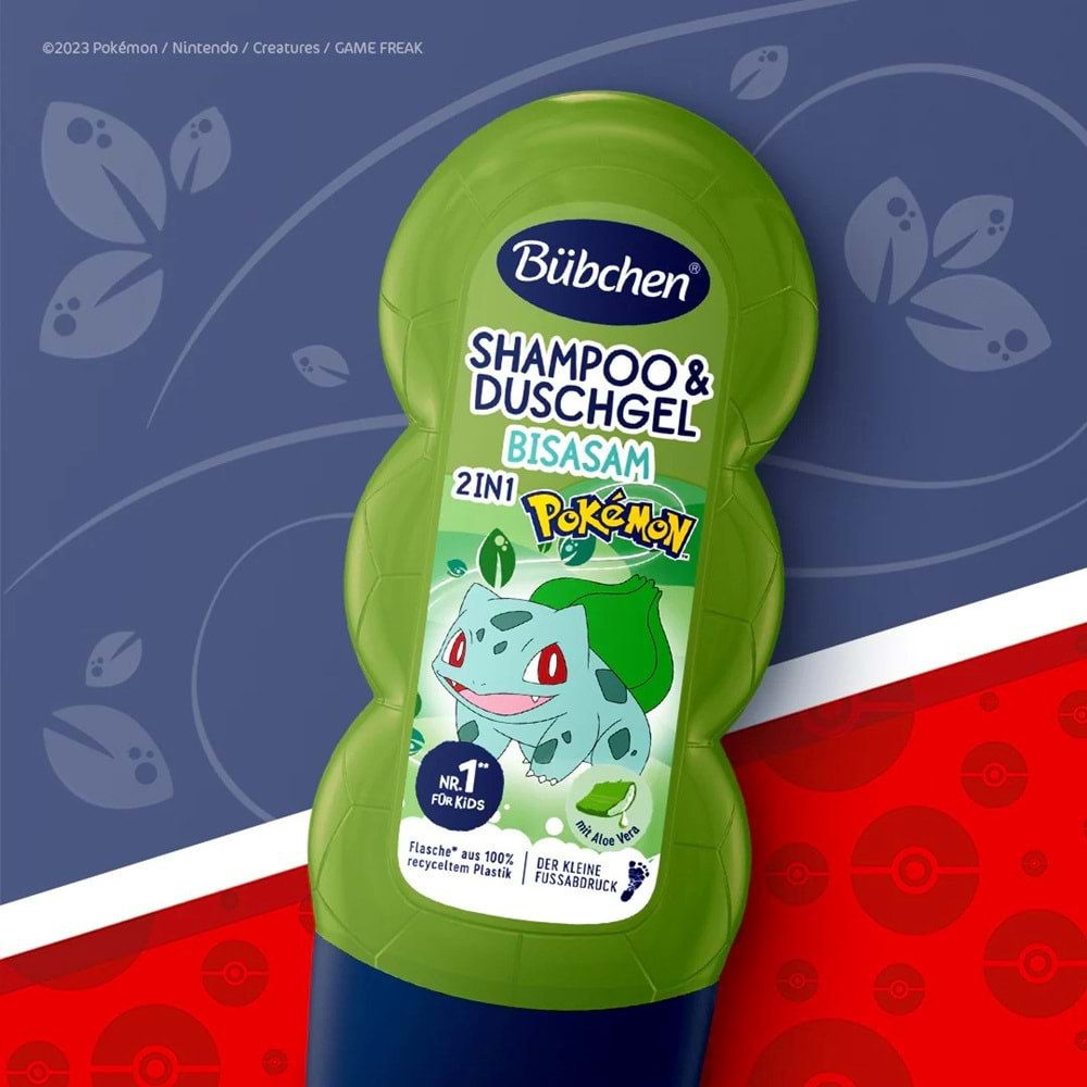 Bübchen Çocuk Şampuan&Duş Jeli 2 in 1 Pokemon Bulbasaur 230 ml