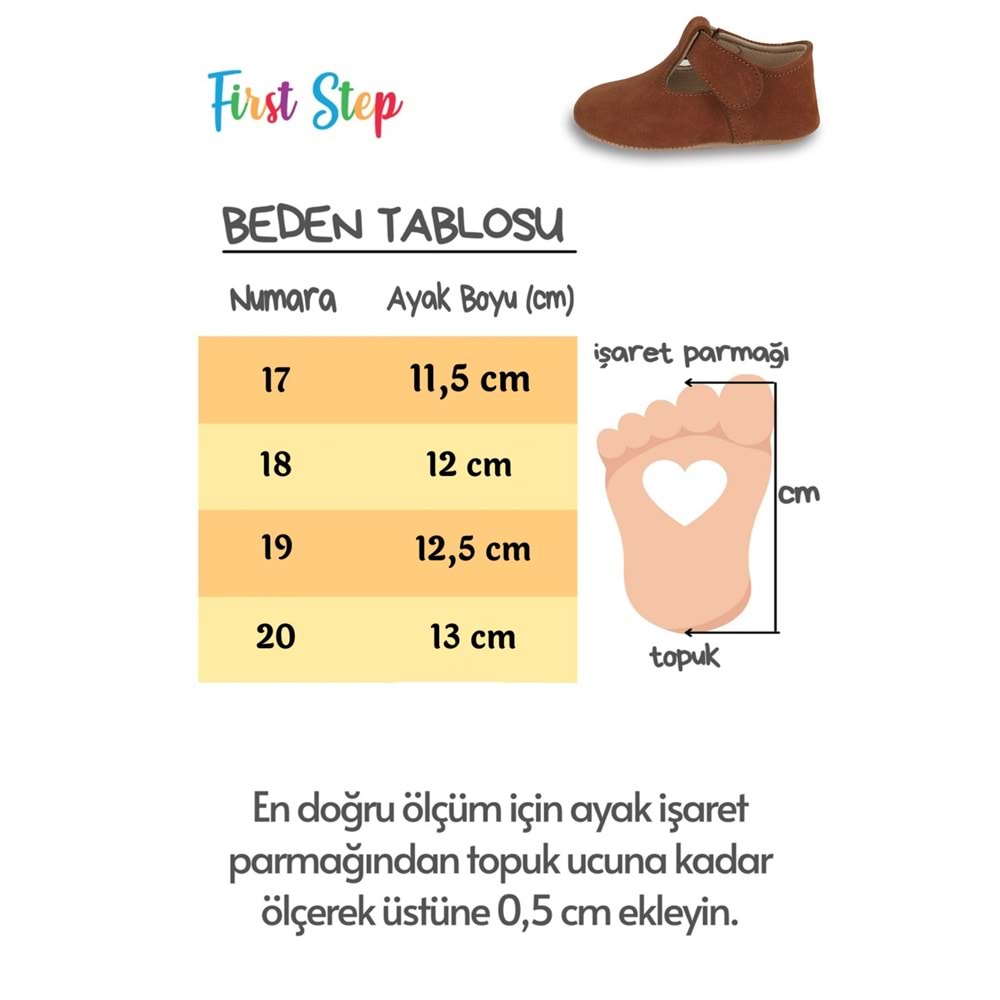 Hakiki Deri Lacivert İlk Adım Bebek Ayakkabı-D-472 Lacivert