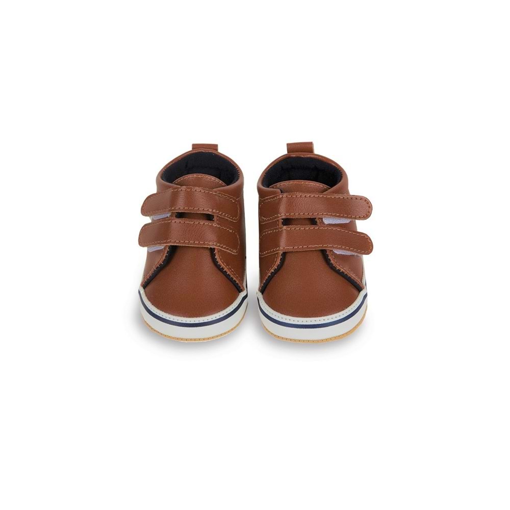 Kahverengi Erkek Bebek Cırt Cırtlı Patik Yürüme Öncesi-G-2353 Kahverengi