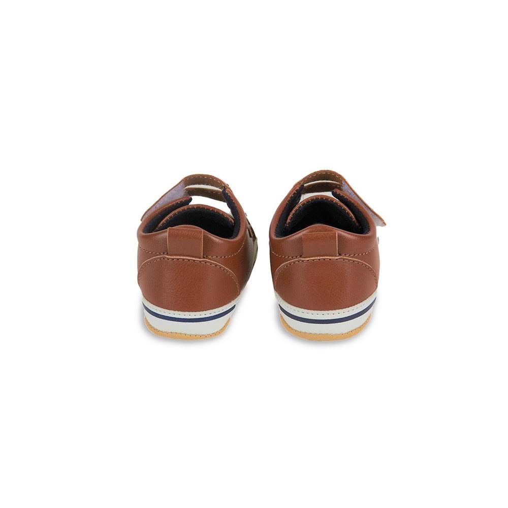 Kahverengi Erkek Bebek Cırt Cırtlı Patik Yürüme Öncesi-G-2353 Kahverengi
