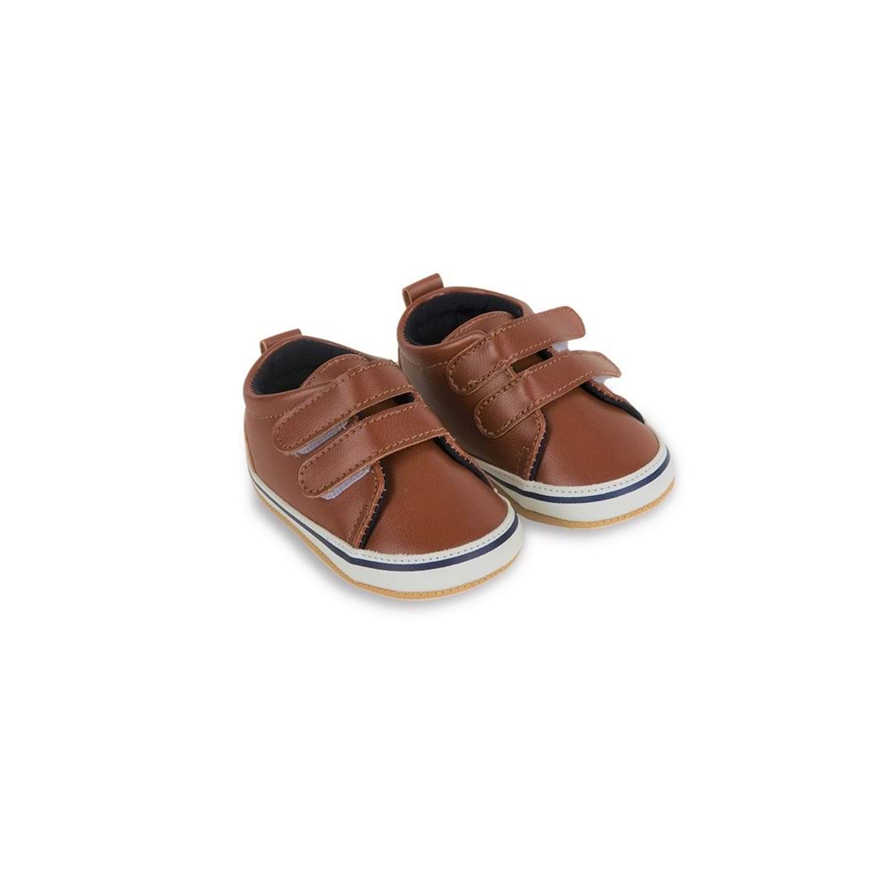 Kahverengi Erkek Bebek Cırt Cırtlı Patik Yürüme Öncesi-G-2353 Kahverengi
