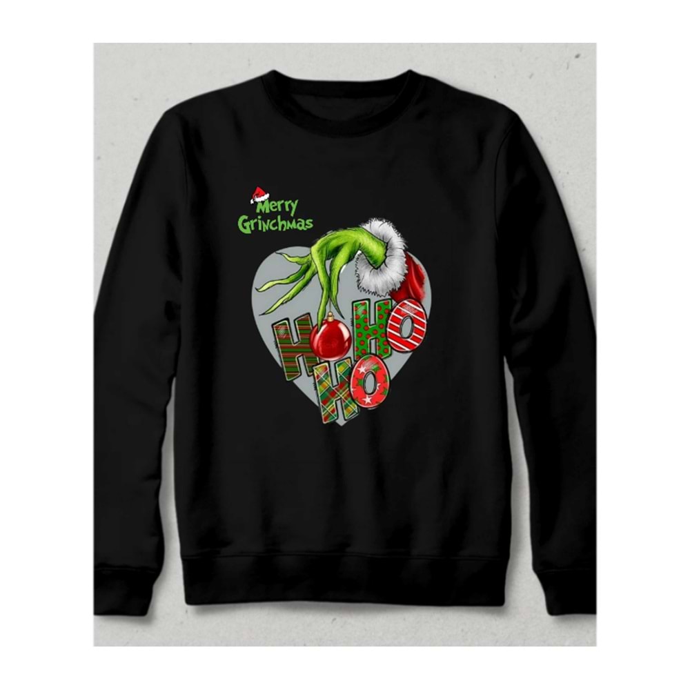 Grinch Ruhlu Sweatshirt Siyah