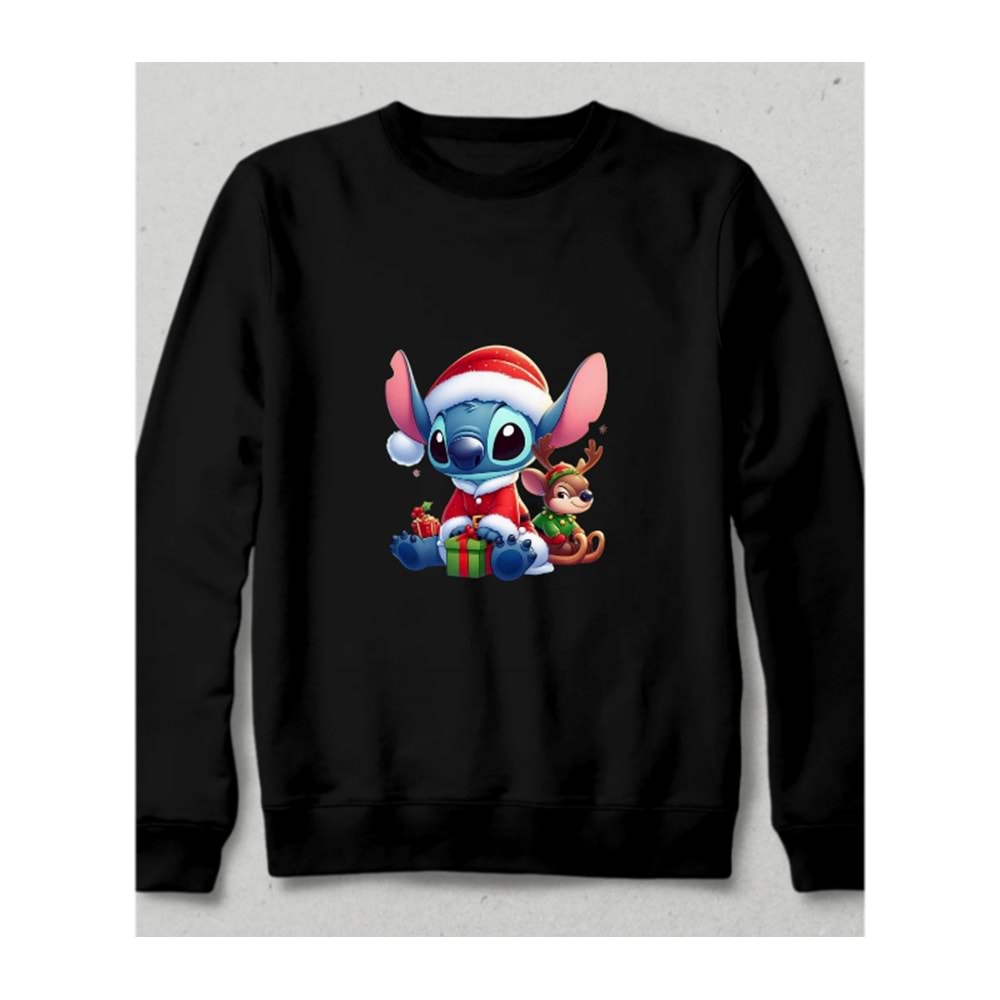 Ohana! Christmas Sparkle Sweatshirt Beyaz