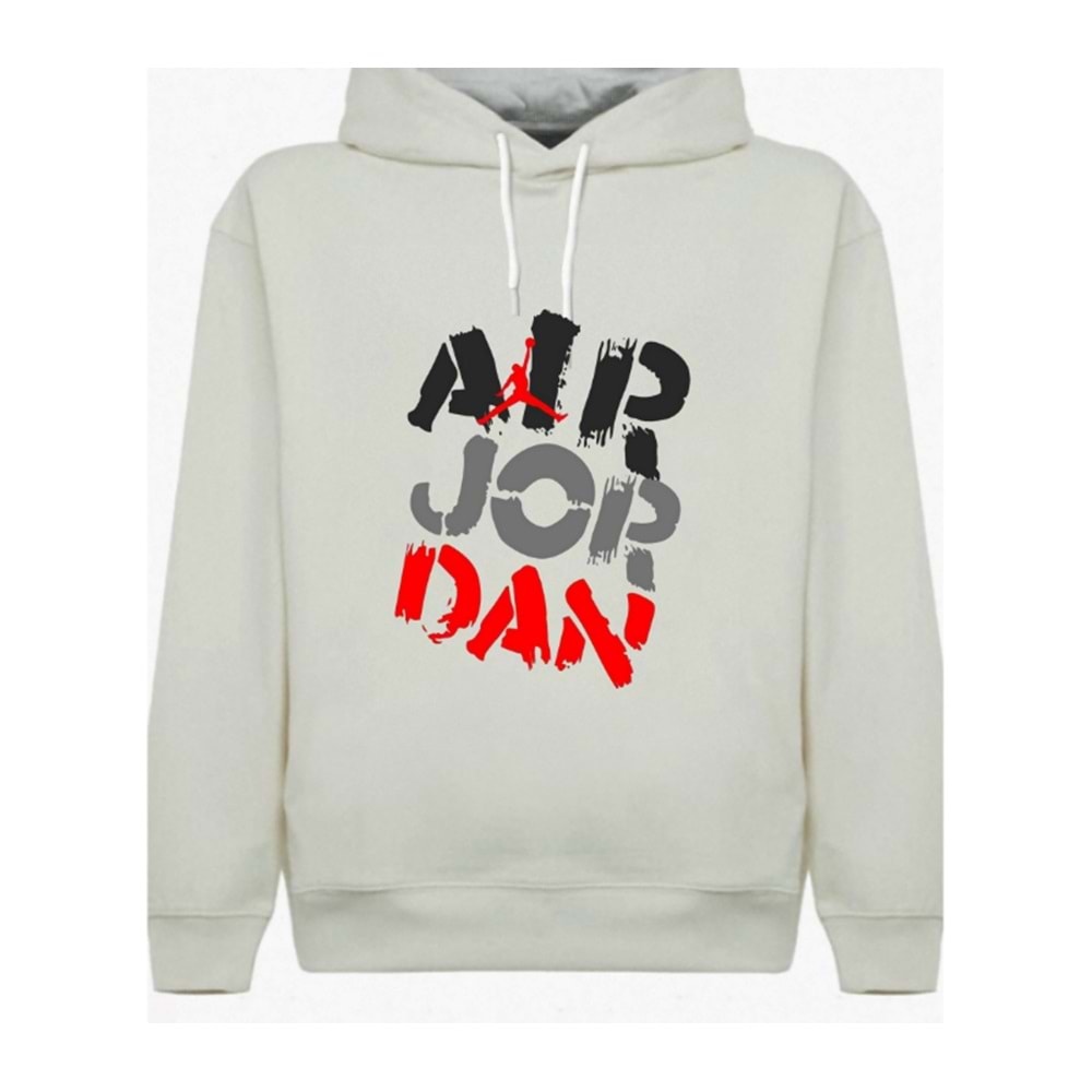 Hoop Hustle – Basketball Vibes Kapüşonlu Sweatshirt Bej