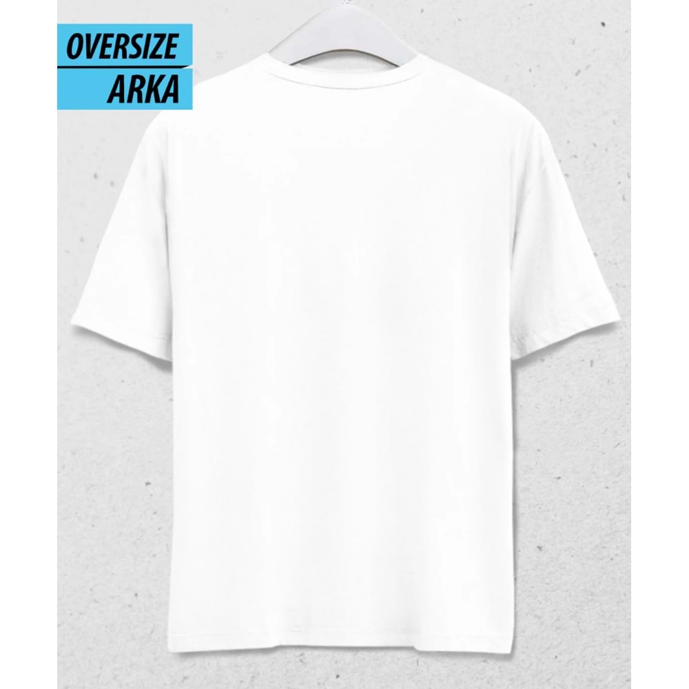 Gece Kontu Dracula Oversize Beyaz T-Shirt