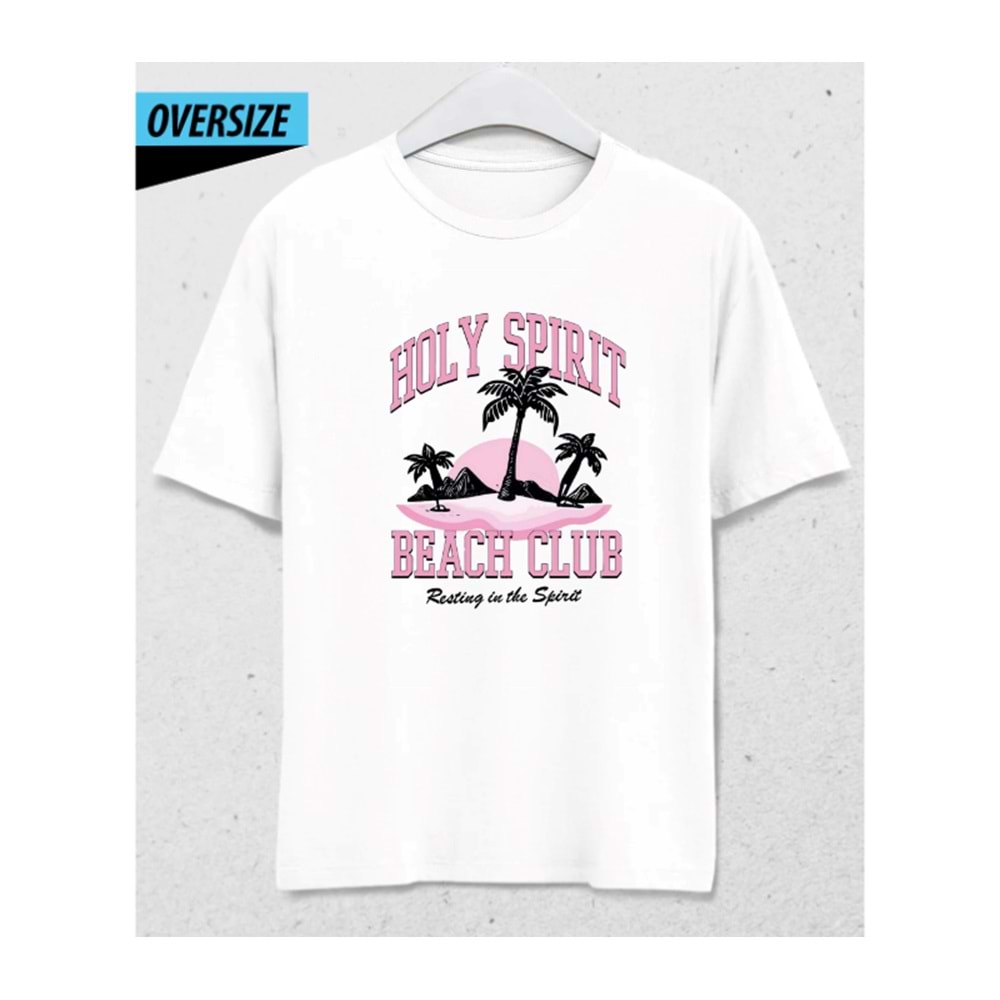 Pink Sunset Beach Spirit Oversize T-shirt