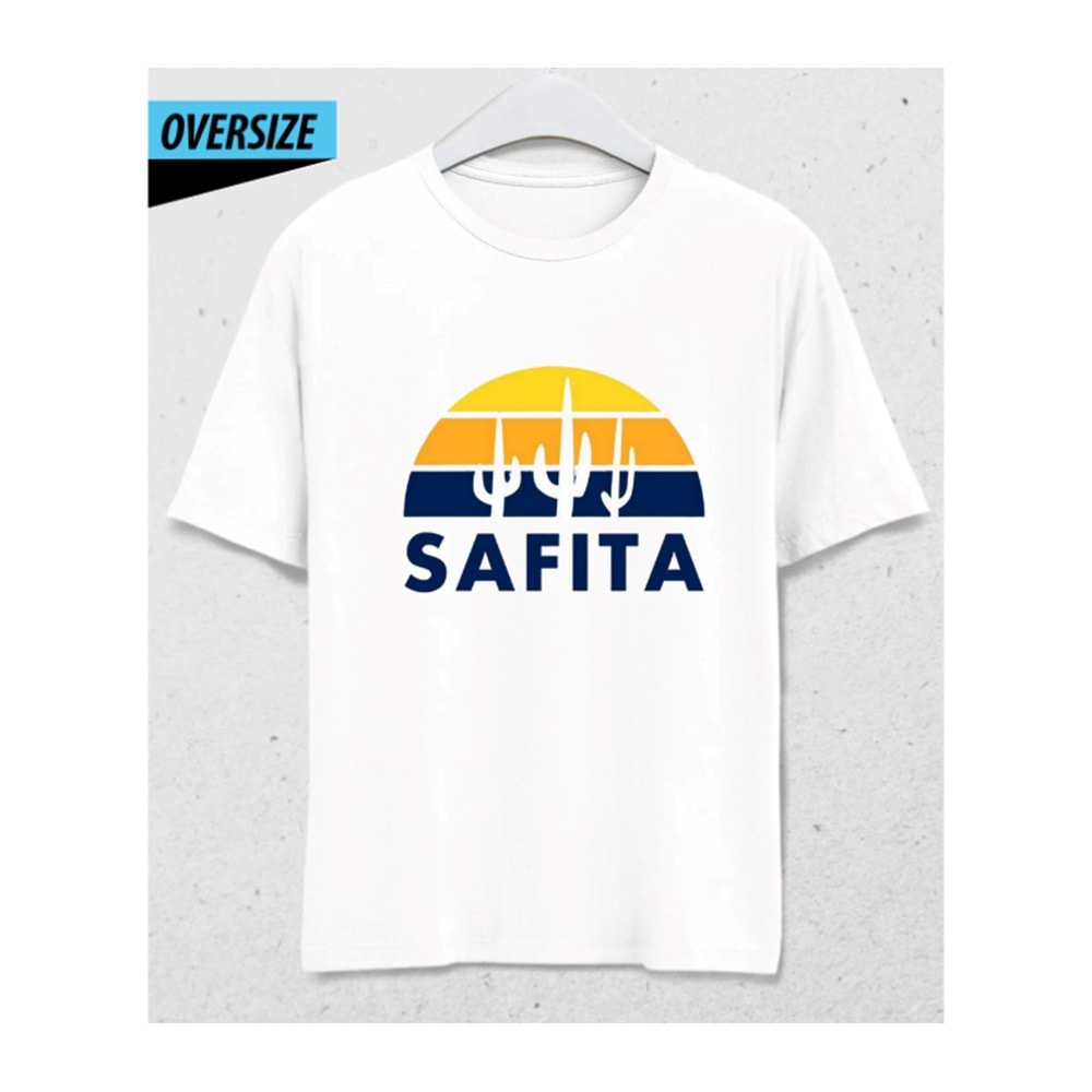 Safita: The Essence of Peaceful Living T-Shirt Beyaz
