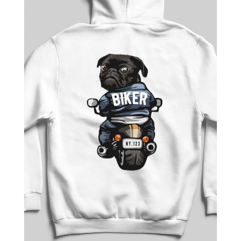 Patiler Gazda, Özgürlük Yolda: Motorcu Dost Sweatshirt Beyaz