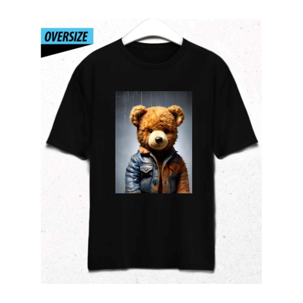 Teddy Classic – Sıcak ve Şık Bir Dokunuş Oversize T-Shirt Siyah