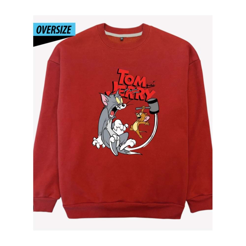 Tom & Jerry Oversized Sweatshirt – Bitmeyen Kovalamaca Başlasın!