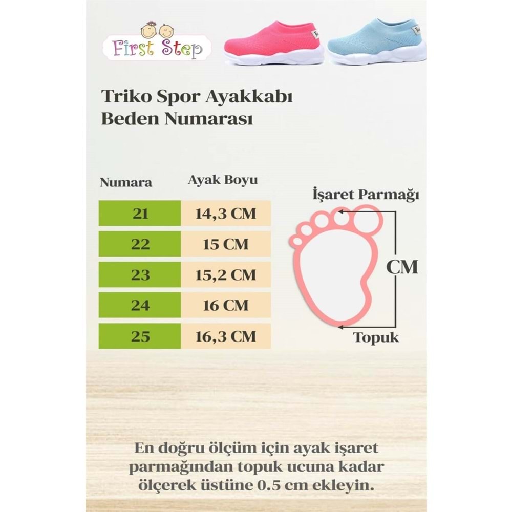 Ultra Hafif Memory Foam İç Taban Çocuk Triko Spor Ayakkabı Beyaz Şeritli Saks-M-1002 Saks