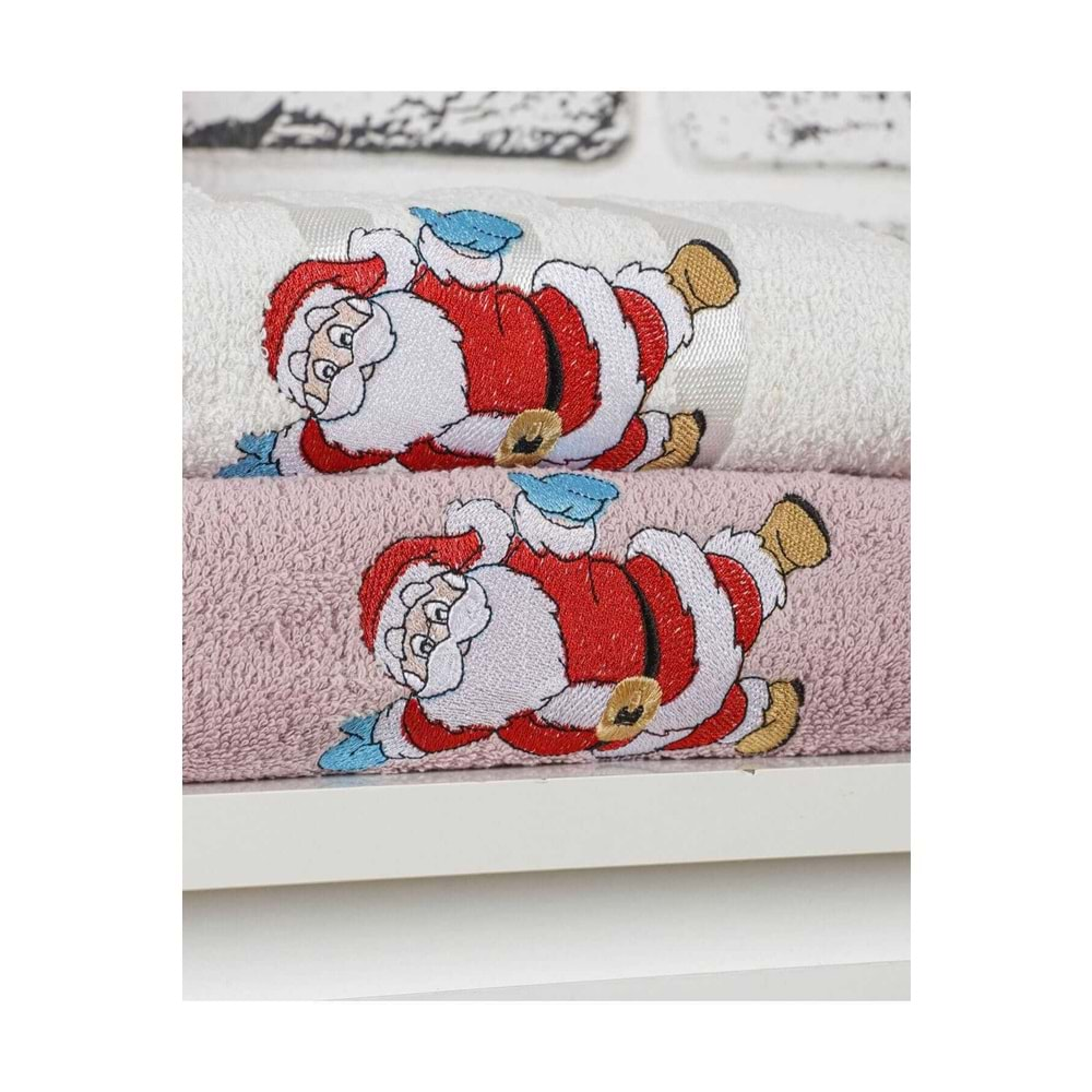 Mira Home Banyo Havlusu Takımı Noel Baba Nakışlı