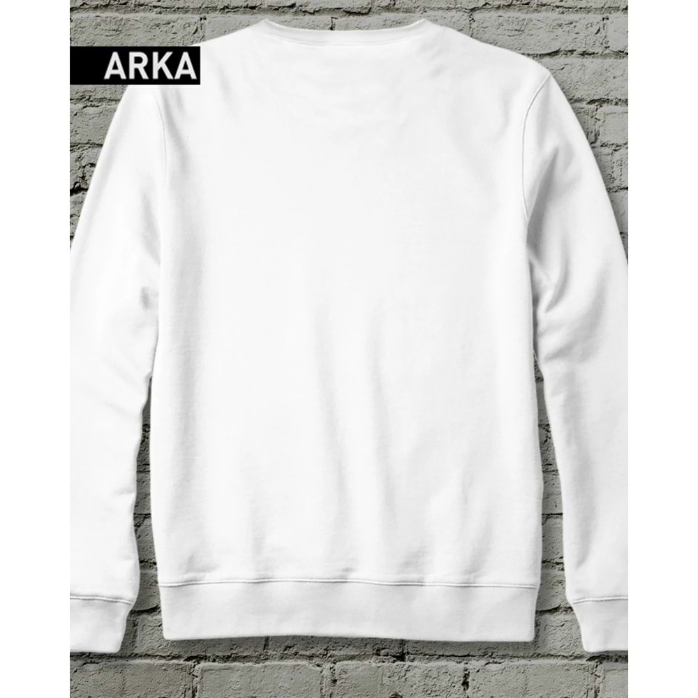 Sonsuza Dek - Özel Tasarım Sweatshirt / Unisex Beyaz