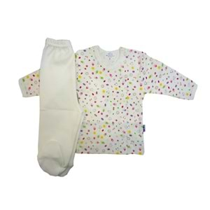 Sema Baby Bebek Pijama Takımı 0-3 Ay - Krem