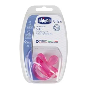 Chicco Physio Soft Silikon Emzik 12 Ay Pembe