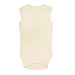 Sema Baby Jakarlı Askılı Badi (Body) - Krem 12-18 Ay