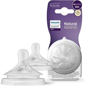 Philips Avent Natural Response 2'li Biberon Emziği, 1 Numara, 0 Ay+