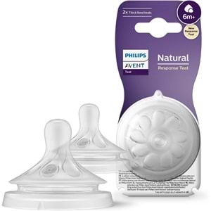 Philips Avent Natural Response 2'li Biberon Emziği, 6 Numara, 6 Ay+