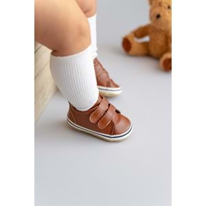 Kahverengi Erkek Bebek Cırt Cırtlı Patik Yürüme Öncesi-G-2353 Kahverengi