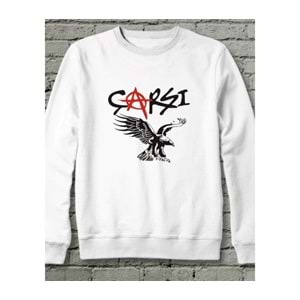 Gökyüzü Hakimi: ÇARŞI'nın Asi Ruhu Üzerinizde! Unisex Sweatshirt Beyaz