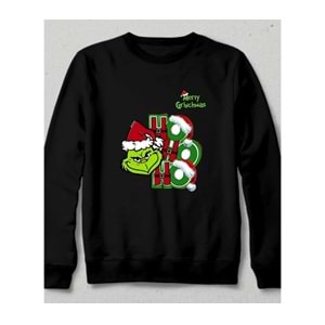 Ho Ho Ho! Christmas Vibes Sweatshirt Siyah