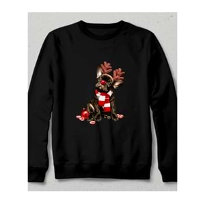 Noel Işıltısı Sweatshirt Beyaz
