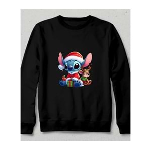 Ohana! Christmas Sparkle Sweatshirt Beyaz