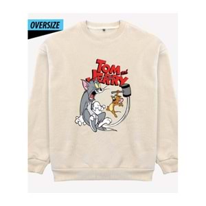 Tom & Jerry Oversized Sweatshirt – Bitmeyen Kovalamaca Başlasın!