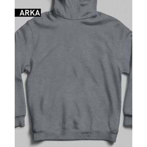 Rahat ve Şık Unisex Kapüşonlu Sweatshirt Koyu Gri