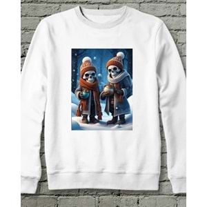 Sonsuza Dek - Özel Tasarım Sweatshirt / Unisex Beyaz