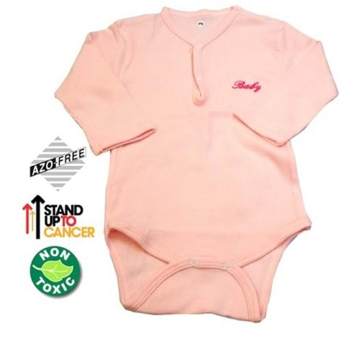 Sema Baby Uzun Kol Kaşkorse Badi (Body) - Pembe 12-18 Ay