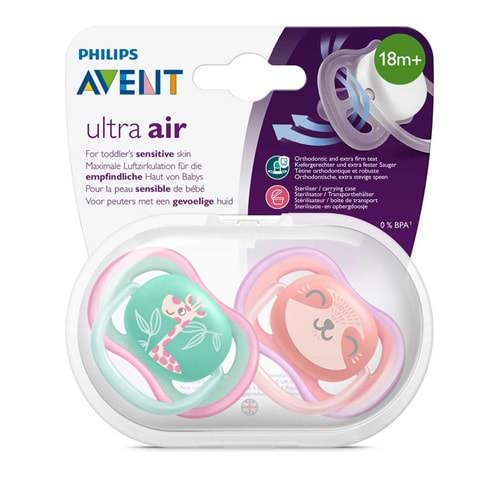 Philips Avent Ultra Air 2li Desenli Gece Emziği +18 Ay - Kız