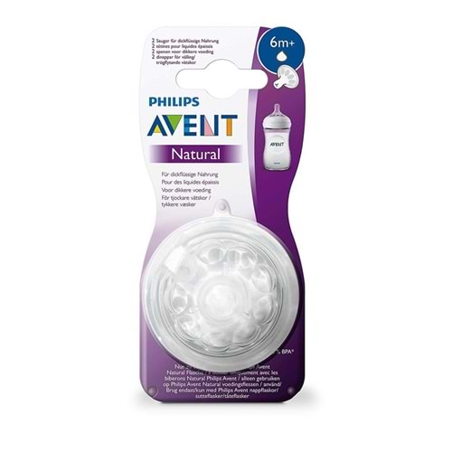 Philips Avent Natural Yoğun Akış Y Kesim +6 Ay 2li Biberon Emziği