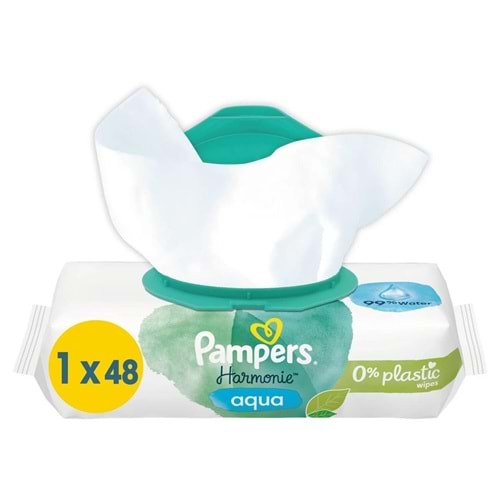 Prima Pampers Harmonie Aqua Yenidoğan Islak Havlu 48 li