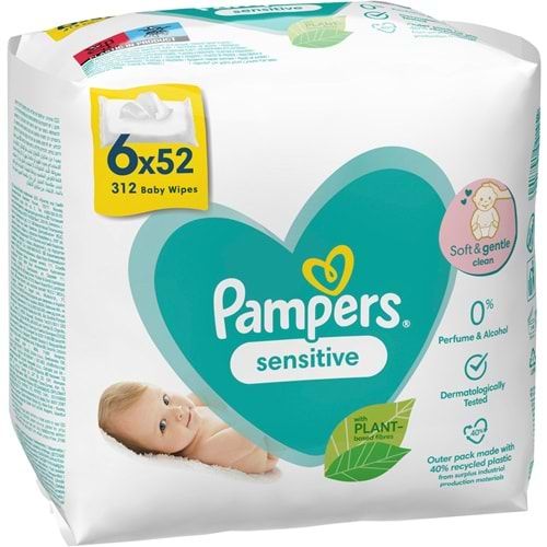 Prima Pampers Sensitive Hassas Islak Bebek Havlusu 52x6 Adet (312 Yaprak)