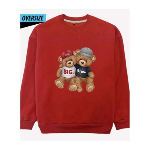 Big Bros Oversize Sweatshirt Kırmızı