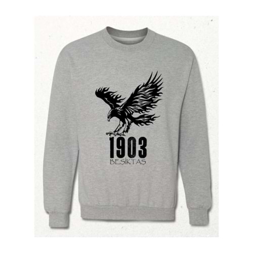 Kartallar Yüksek Uçar – Asaletin ve Gücün Simgesi! Unisex Sweatshirt Gri