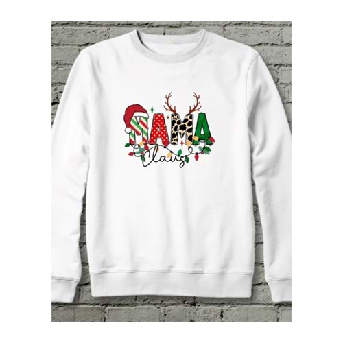 Christmas Festive Mama Style Beyaz